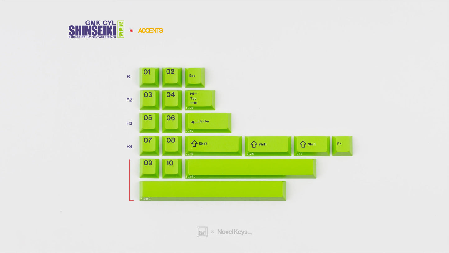 (PREVENTA) CYL Shinseiki - GMK ABS Double-Shot Keycaps